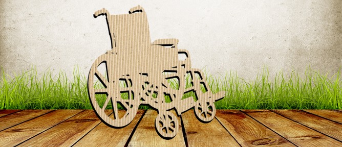 The world's first wheelchair made out of cardboard could be a game-changer for thousands of people with disabilities. (Illustration of wheelchair uses Shutterstock.com images)