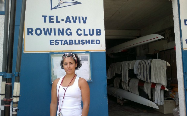 The Tel-Aviv Rowing Club is Jasmine Feingold’s home away from home. Photo by Abigail Klein Leichman