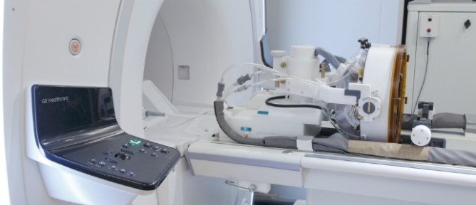 ExAblate system patients lie inside an MRI machine.