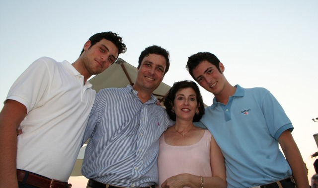 The Fisher family, from left: Gidi, Itzhak, Ruth, Ron.