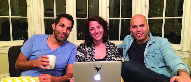 The HoneyBook team, from left, CTO Dror Shimoni and Naama and Oz Alon.