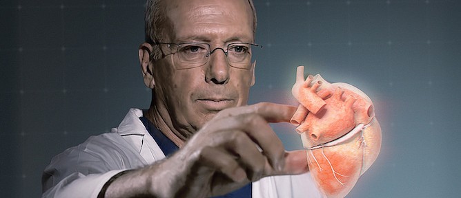 In RealView’s pilot study, clinicians manipulated the projected 3D heart structures by touching the holograms.