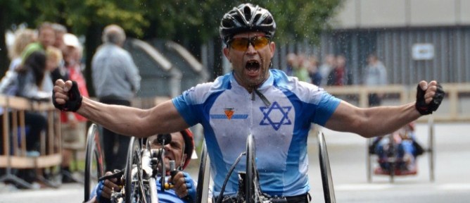 Nati Gruberg is the top handcyclist in Israel.