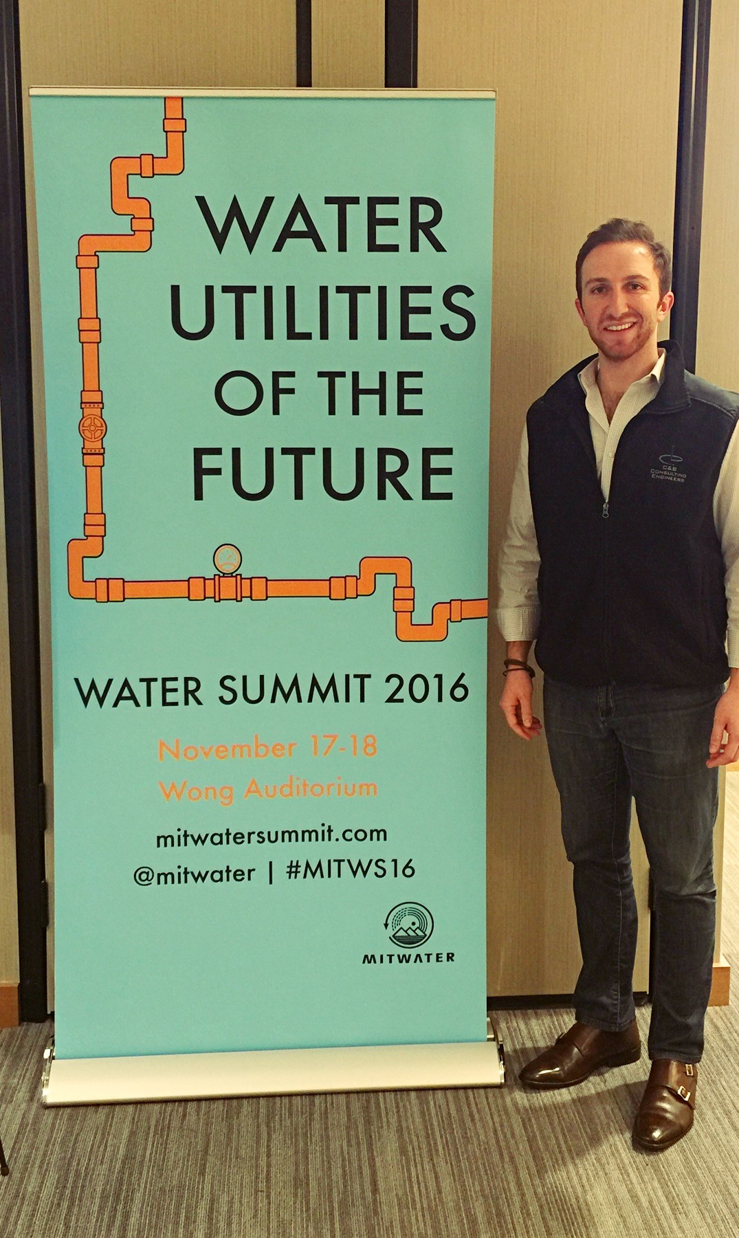 Aaron Tartakovsky representing Epic CleanTec at MIT’s Water Summit, Nov. 18, 2016. Photo: courtesy