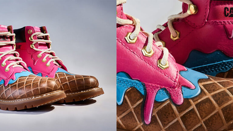 pink caterpillar boots